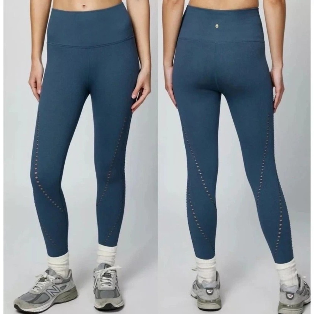 Spiritual Gangster Thea 7/8 Seamless Leggings in Deep Sea Blue XS/Small